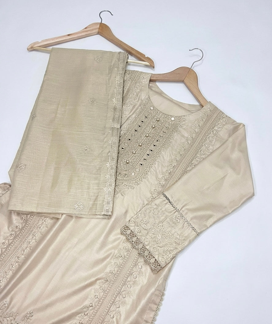 Pastel Pink/Champagne/Mustard Shiny Linen Suits