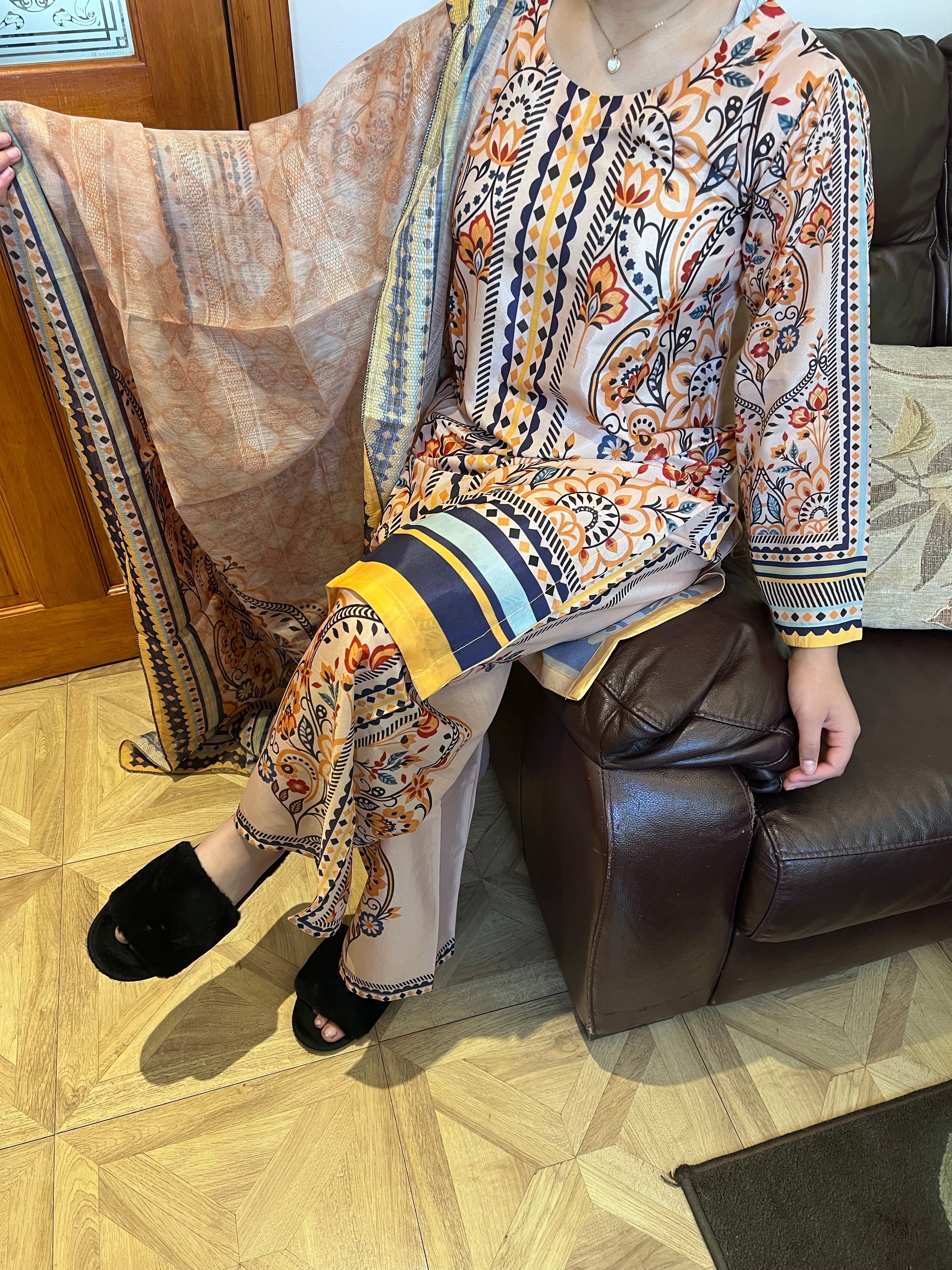 Polly silk co-ord style 3 piece set