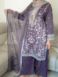 Indigo Printed Cotton Lawn 3-Piece Suit