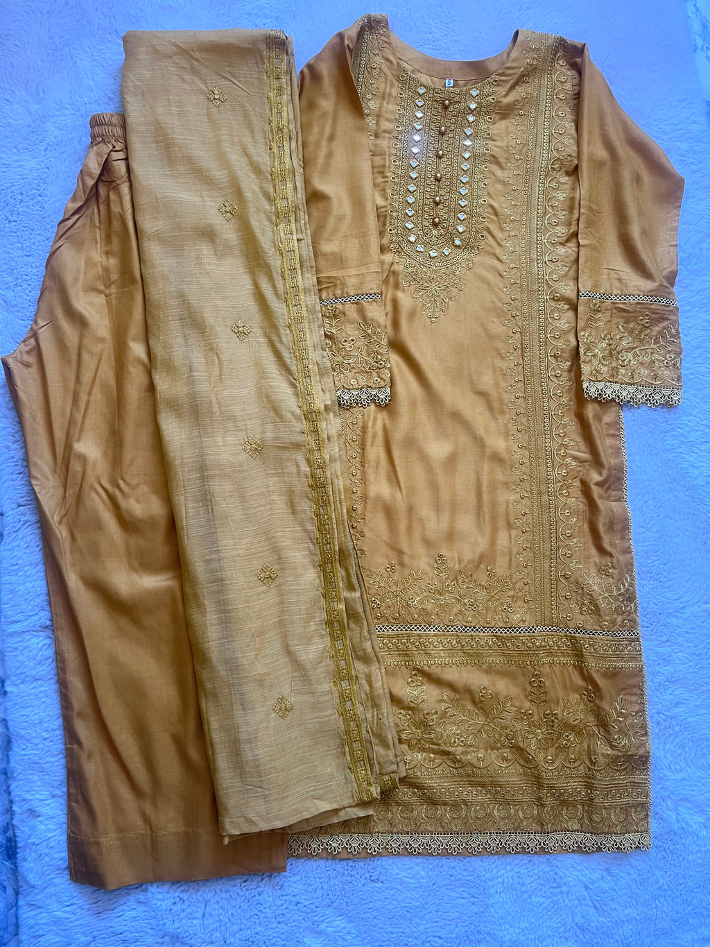 Pastel Pink/Champagne/Mustard Shiny Linen Suits