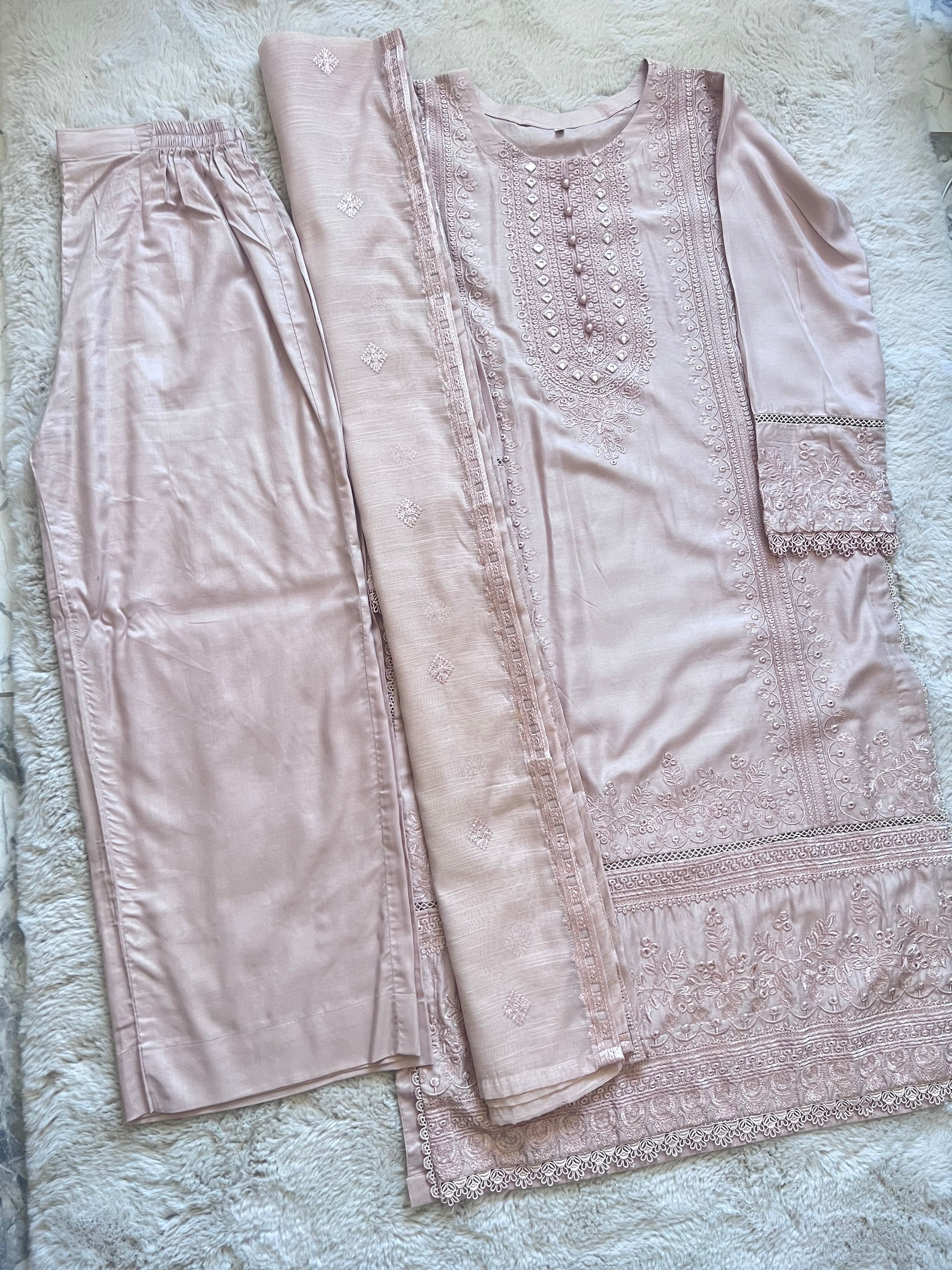 Pastel Pink/Champagne/Mustard Shiny Linen Suits