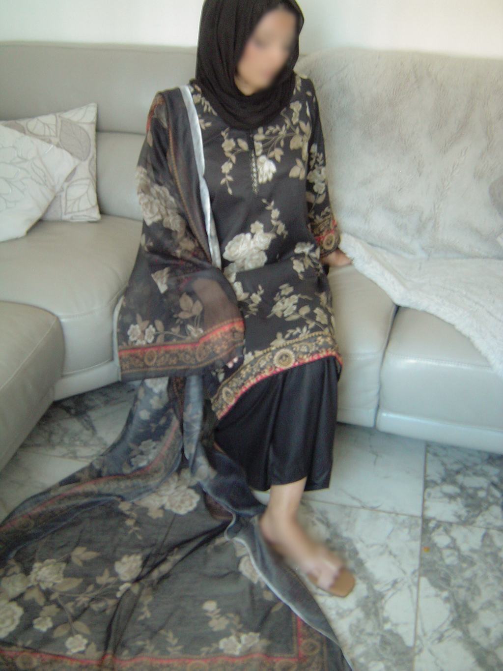 Black Printed Cotton Lawn 3-Piece Suit
